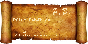 Pflum Debóra névjegykártya